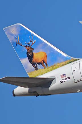 Frontier Airbus A320-214 N213FR Montana the Elk, Phoenix Sky Harbor, January 12, 2016